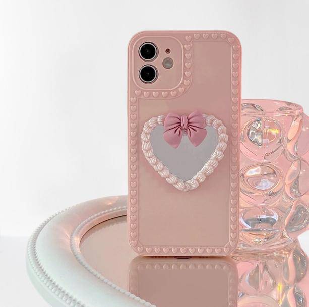 Heart Shape Mirror IPhone Case | Aesthetic IPhone Cases