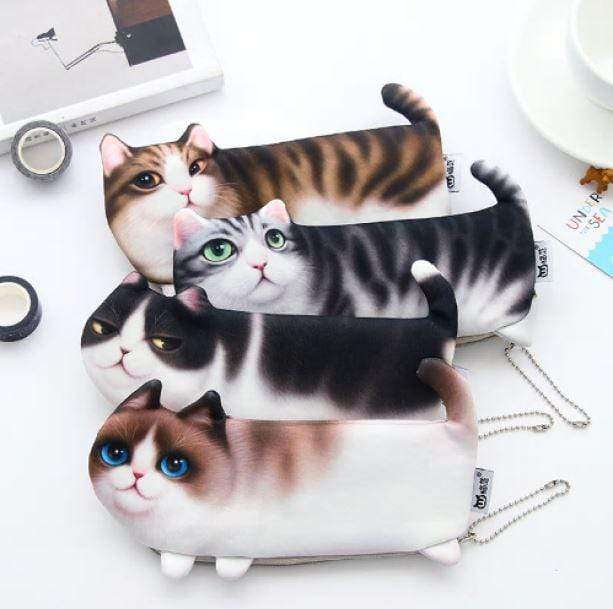 Novelty Cat Pencil Case - All Things Rainbow