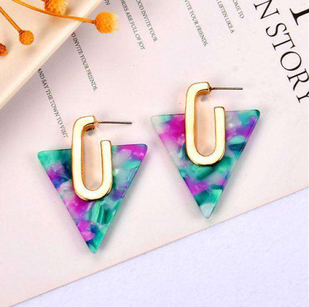 Triangle Earrings - All Things Rainbow