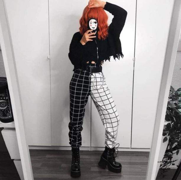 Black And White Pants | Aesthetic Clothes Shop