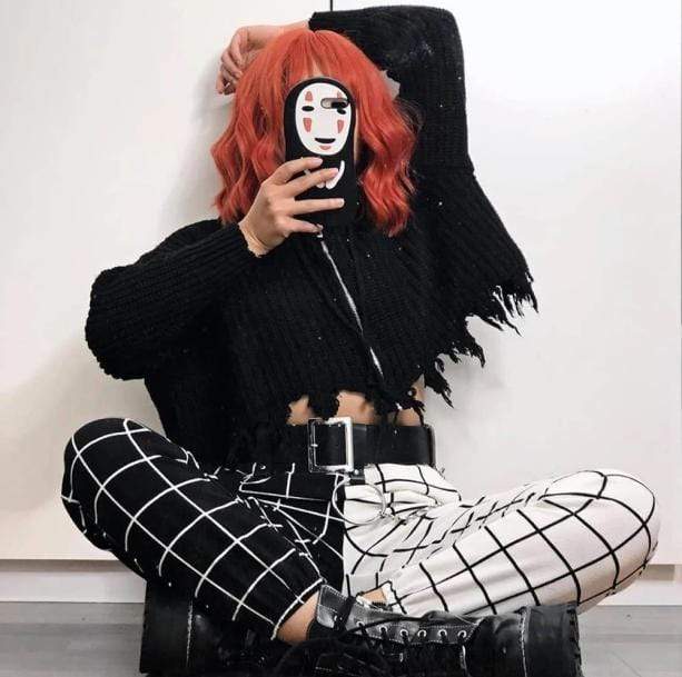 Black And White Pants | Aesthetic Clothes Shop