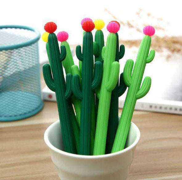 Set of 6 Cactus Gel Pens - All Things Rainbow