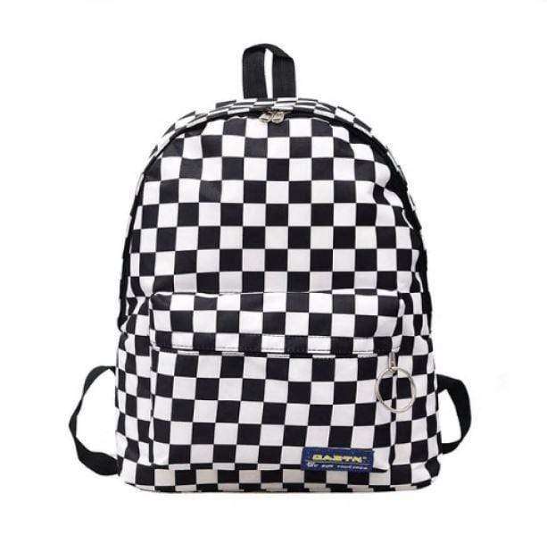 Checkerboard Backpack | Aesthetic Schoolbags