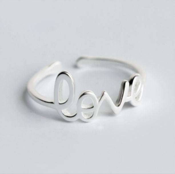 Sterling Silver Love Ring - All Things Rainbow