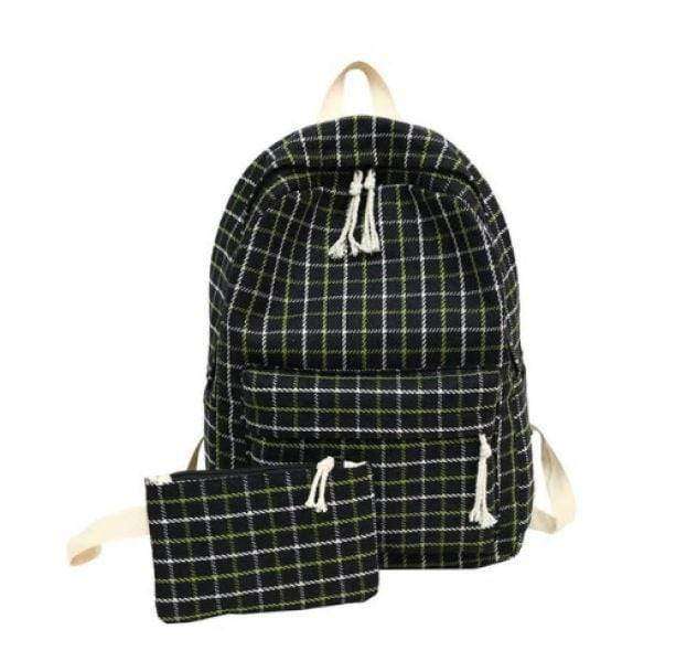 Plaid Pattern Backpack - All Things Rainbow