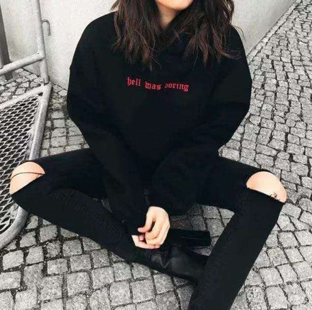 Hell Was Boring Hoodie | Aesthetic Hoodies & Jumpers