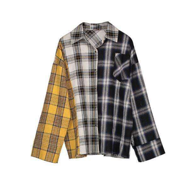 Patchwork Shirt | Aesthetic Shirts And Jumpers