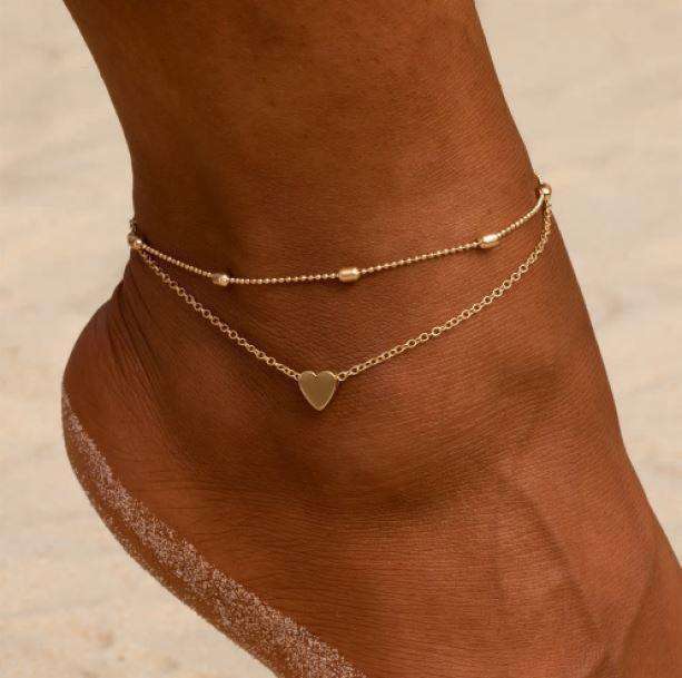 Love Heart Anklet | Aesthetic Jewelry