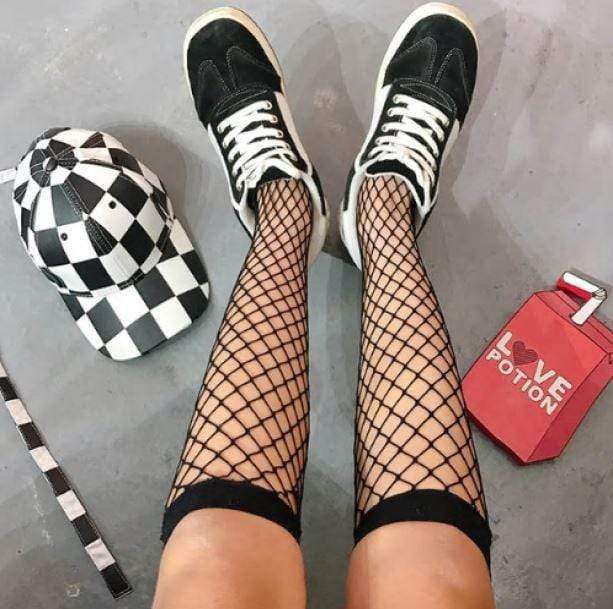 Black Fishnet Socks - All Things Rainbow