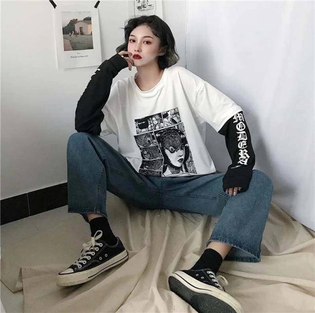 Japanese Anime Horror Sweatshirt | Harajuku Clothing