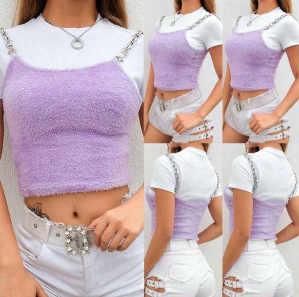 Soft Lavender Crop Top - All Things Rainbow