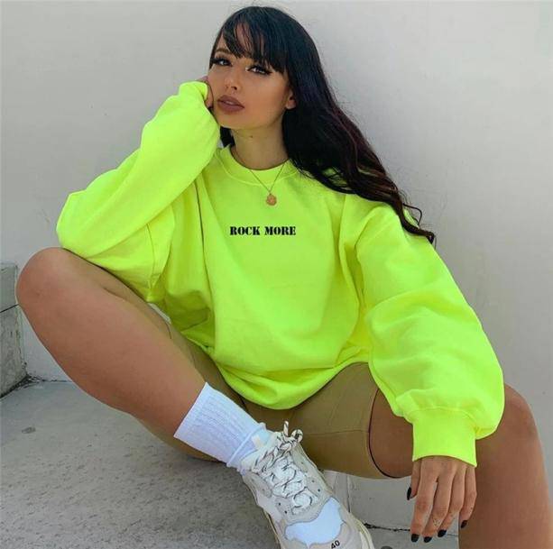 Neon Sweatshirt Green | Aesthetic Apparel