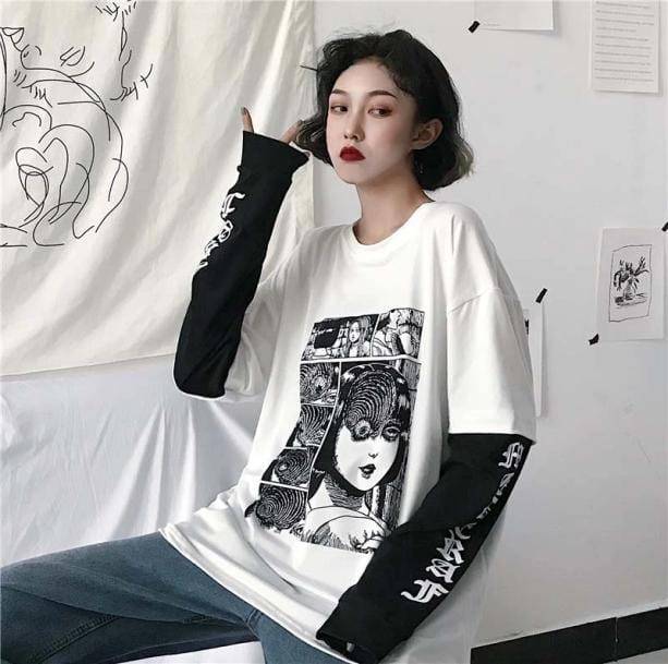 Japanese Anime Horror Sweatshirt | Harajuku Clothing